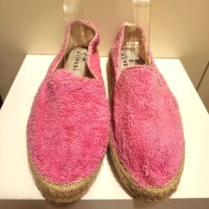 Manebí "Sydney" For Anthropologie Pink Terry Cloth Espadrilles Sz.9/40 Ret.$125